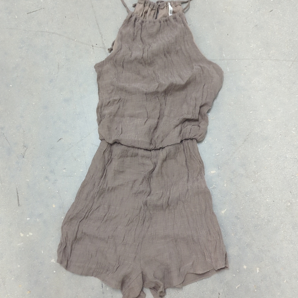 Brown Halter One-Piece Romper Women's Size Small